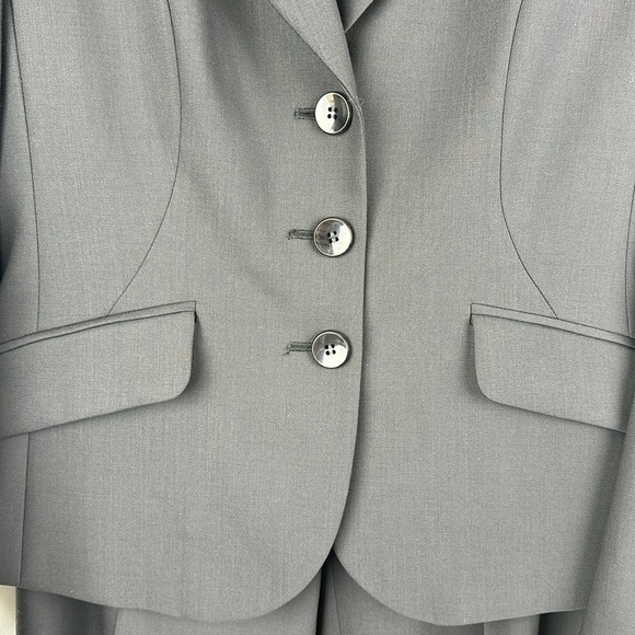 Talbots Modern Italian Wool Wide Leg Two Piece Pant Suit - Picture 4 of 13